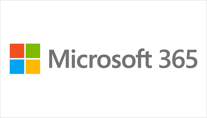 Logo von Microsoft 365 mit bunten Quadraten links neben dem Text.